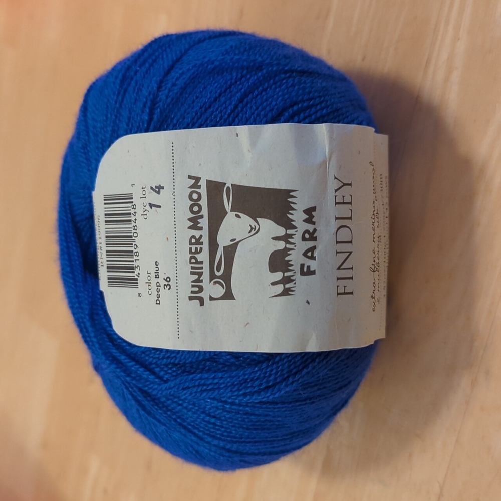NWT Juniper Moon Farm Findley lace weight blue yarn